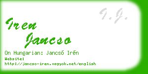 iren jancso business card
